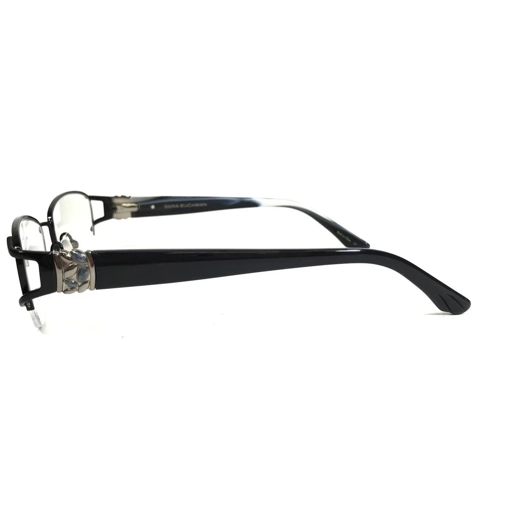 Dana Buchman Eyeglasses Frames JANNAH BK Black Silver Crystals 51-17-132
